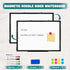 Double Sided Magnetic White Board, 36"x24" Dry Erase for Wall with Black Aluminum Frame