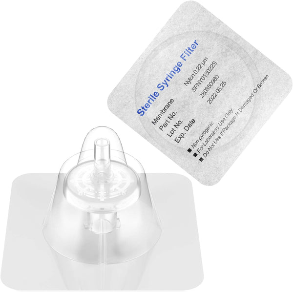Biomed Scientific Sterile Syringe Filters, 10Pcs Nylon Membrane 13mm Diameter 0.22um Pore Size Individually Packed