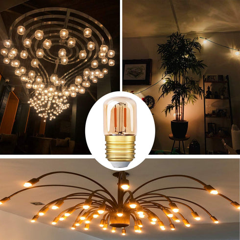 Genixgreen Low Wattage LED Light Bulb, 10W Equivalent 1W E26 Mini Dim Edison Bulb, Warm White 2200k, 80LM, Vintage