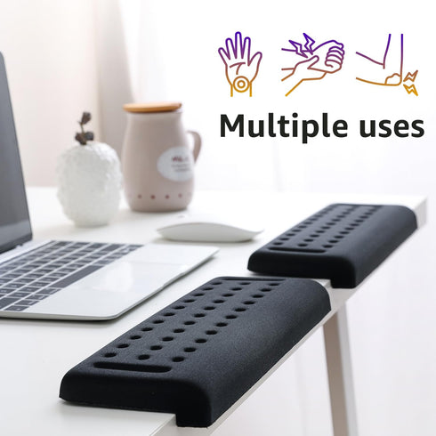 Dahoon Holly 2-Piece Set, Elbow (11.8 3.9 inch) L-Shaped Desk EdgeRest, Plam & Wrist & Forearm & Comfort Support