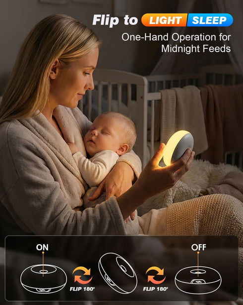 0 3 Dimming, Baby Night Light, Blue-Light Nursery Egg Light for Breastfeeding, Flip Design, Soft BPA Free, Colors
