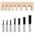 7 Pcs Straight Cut Router Bit Set 1/4 Shank, Double Fluted Plunge