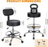 sexaoalx 360 Counter Drafting Chair with Back Height Adjustable Office Desk Stool with Foot Rest Round Rolling Stool