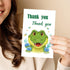 TNCDJKPA Cute Crocodile Thank You Card with Red Envelope - Watercolor Alligator Thanks Greeting Card for Kids Birthday