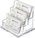 Business Card Holder Display for Desk, Clear Acrylic 3 Tier Organizer, 3 Slots for Men and Women