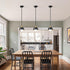 6 Inch Industrial Kitchen Pendant Light Fixtures: Metal Modern Chandelier - Adjustable Farmhouse Black and Gold Pendant