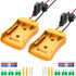 2 Packs Power Wheels Battery Converter Kit with Fuse, Switch, Wire Terminals & 12 AWG Wire for Dewalt 20V Battery DIY