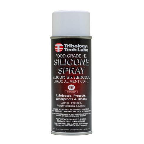 Tribology Tech-Lube Silicone Aerosol Spray, NSF H1 Certified, Multi-Purpose Lubricant, Waterproof, Protects