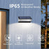 4 Pack 10 Solar Fence Lights Outdoor RGB Color Changing and Fix Colors Stainless Steel Waterproof Solar Lights LED Wall