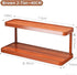 Generic 2-Tier Countertop Wooden Desktop Organizer Shelf - Multipurpose Storage & Display Rack for Kitchen, Bathroom