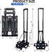 HUFATWINS 2 2 Folding Hand Truck,Portable Platform Luggage Cart Collapsible Dolly with Wheels & Ropes,Utility Portable