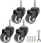 GXYY 1.5 Inch Swivel Caster Wheels PU, 360 Degree Threaded Stem, 330lb Capacity, Pack of 4