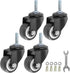 GXYY 1.5 Inch Swivel Caster Wheels PU, 360 Degree Threaded Stem, 330lb Capacity, Pack of 4