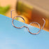 Valentine's Day Carnival Stationery Clip, Plastic Coated Paper Clip, Eyeglass Shape Design for DIY
