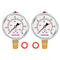 0 to 60psi Glycerin Filled Pressure Gauge, 2.5" Dial Size, Stainless Steel Case with Vent Valve for Pressure Testing