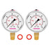 0 to 60psi Glycerin Filled Pressure Gauge, 2.5" Dial Size, Stainless Steel Case with Vent Valve for Pressure Testing
