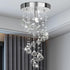 Modern Crystal Chandelier Elegant Spiral Flush Mount Chandelier Modern Raindrop Crystal Ball