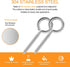 20pcs 2” 304 Stainless Screw Eyes - Small Eyelet Screws Heavy Duty Hook Lag Thread Eyebolt (20 pcs 2")