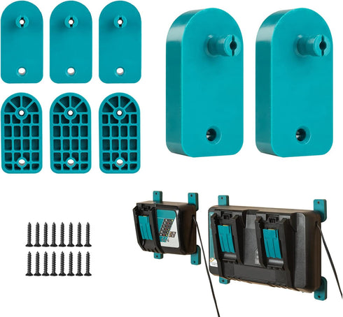 2 Pack Makita Charger Holder, Charger Mount for DC18RC DC18RD DC18RA DC18RF DC18SC DCB18SD DC18SF Chargers