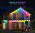House,50ft 30 LEDs,IP67 Aogled Permanent Outdoor Lights for RGB+IC Smart Eave Lights with Waterproof,Remote/APP