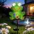 Rngmsi Garden Solar Lights Dynamic Eyes, Frog Solar Garden Lights Stake Outdoor