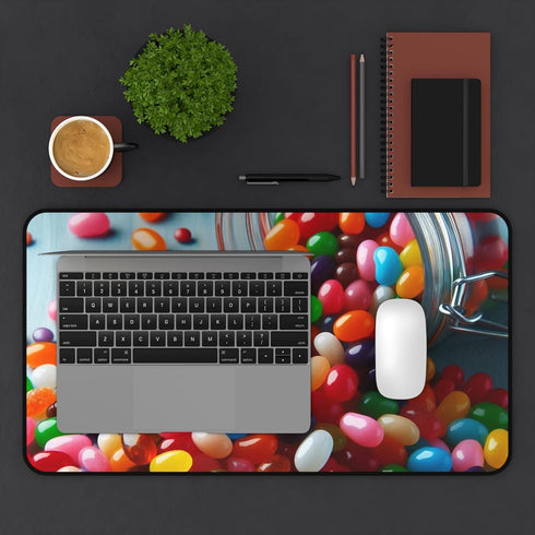 GENERIC Vibrant Jelly Beans Spilling from Candy Jar Desk Mat