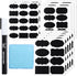 Mr. Pen Chalkboard Labels - 100pc Assorted Shapes with 1 White Chalk Marker and Small Towel for Storage Bins