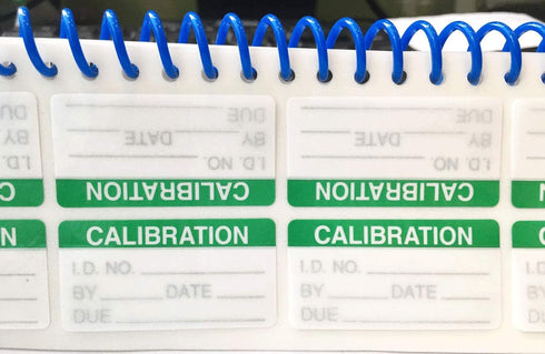 Self Laminating Calibration Labels, 1x2 Inch Write-on Calibration Stickers for Equipment Inspection