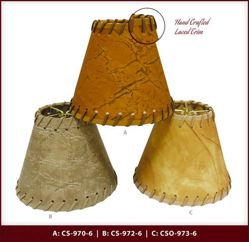 CS-970-6 3 6 5, Royal Designs, Inc. Faux Leather Empire Chandelier Shade with Whipstitch Trim, x x Dark Brown