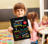 WaaHome First Day of School Chalkboard Sign - 9''X12'' First and Last Day of Kindergarten Photo Prop