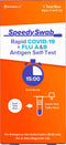 SpeedySwab COVID Test and Flu Test Combo - 3-in-1 Rapid Antigen At-Home