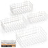 INCLY 4 Pack Pegboard Baskets Bins Set, 4 Size Square Style Metal
