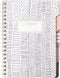 Fringe Studio Large Tab Notebook, Tribal Lines, Flexible Paperback Cover, College Ruled, 5 Subject, 180 Lined Pages