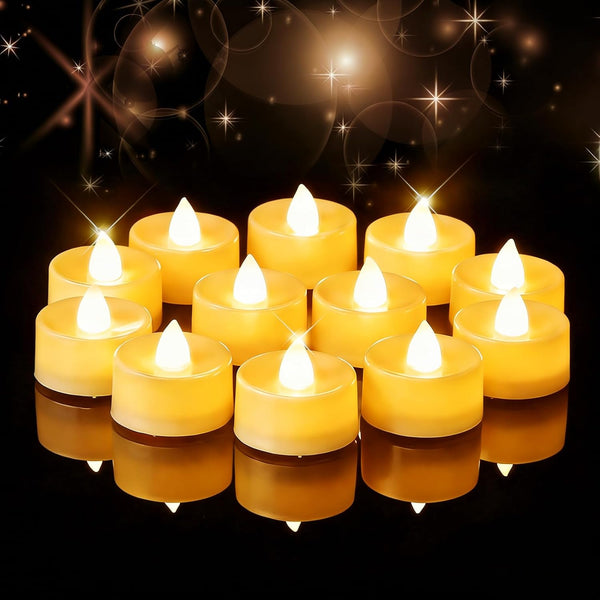 Amagic 150 Pack Battery Operated Tea Lights Candles, Fake Tealights Candles, Flameless