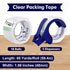 Packing Tape - 18 Rolls Clear Heavy Duty Packaging Tape with Dispensers for Packing, Shipping, Moving