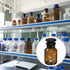 PATIKIL 125mL Reagent Media Bottle, 1Pcs Round 3.3 Borosilicate Glass Storage Bottle with Amber Cap, Amber
