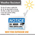 Video Surveillance Sign, All Activities Monitored, 2 Pack, 7 x 10 Inches, Rust Free Aluminum, Waterproof, UV Protected