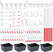 60 Assorted Pegboard Hooks with Bins and 154 Peg Locks/Caps for 1/4 inch & 1/8 Inch Peg Board
