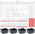 60 Assorted Pegboard Hooks with Bins and 154 Peg Locks/Caps for 1/4 inch & 1/8 Inch Peg Board