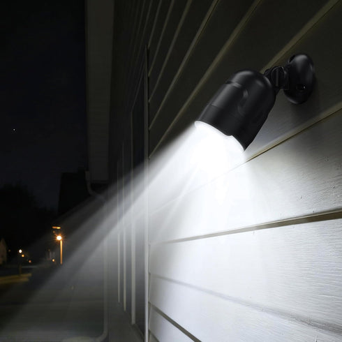Mecanto 4000mAh 600 Battery Operated Motion Sensor Light Outdoor, Rechargeable Lumen Battery Powered Spotlight Outdoor