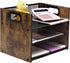 Wood Desk Organizer - 3 Tier Paper Organizer, File Organizer, Document Organizer for Office Desk Accessories