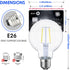 G25 Dimmable Bulb, 40 5000K,350LM, E26 G80 Bulb, 6-Pack E ENERGETIC LIGHTING LED Globe Edison Light Watt Equivalent