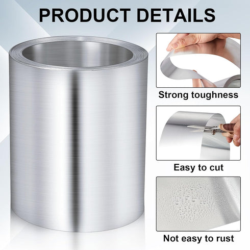 1 Roll Aluminum Flashing Roll for Sealing Windows, Doors, Siding, Roofing Stains, 4" x 20'
