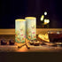 Butterfly Floral LED Lights Pillar Candles Color Changing LED Flameless Candles Multicolor Battery Operated Candles