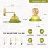 Hardwired Wall Sconce Light, Vintage Wall Sconce with Switch, Gold Wall Light Fixture with Gradient Green Glass