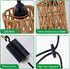 SIJINCHEN Bulb, 4*AA Battery Operated Chandelier with Remote, Outdoor Hanging Pendant Light with Warm White Boho