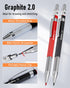 Nicpro 17 Pack Carpenter Pencil Set with Sharpener, Mechanical Pencils with 57 Refills, Heavy Duty Construction