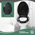 Renovators Supply Manufacturing Plastic Soft Close Toilet Seat Elongated Quiet-Close Lid, Contoured Seat, Easy