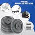 4 Pack 5" 1.2" 5/16 4 sets, 1000 Lbs NATGAI Shopping Cart Replacement Wheels Kit, Diameter width Bore Noiseless
