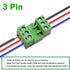 Tnisesm 12Pcs 3 Pin Screw Terminal Block Connector - 5.08mm Pitch Pluggable for 28-12AWG Cable